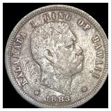 1883 Silver 10 Cents Hawaii Dime NEARLY UNCIRCULAT