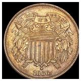 1866 Copper Two-Cent Piece UNCIRCULATED