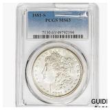 1881-S Morgan Silver Dollar PCGS MS63
