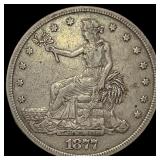1877 Silver Trade Dollar NEARLY UNCIRCULATED