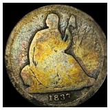 1837 Silver Seated Liberty Dime LIGHTLY CIRCULATED