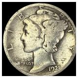 1921 Silver Mercury Dime LIGHTLY CIRCULATED