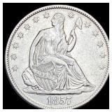 1857-O Silver Half Dollar CLOSELY UNCIRCULATED