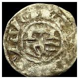 Crusades France Anjou Silver Denier NEARLY UNCIRC