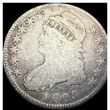 1809 Capped Bust Silver Half Dollar NICELY  CIRCU
