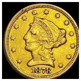 1878 Liberty Head Quarter Eagle $2.50 Gold HIGH GR