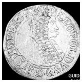 1655-1705 Hungary Leopold Silver 3 Kreuzer CLOSELY