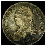1829 Capped Bust Half Dollar LIGHTLY CIRCULATED