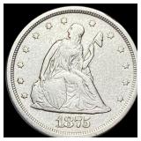 1875-S Silver Twenty Cents ABOUT UNCIRCULATED