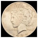 1934-S Silver Peace Dollar CLOSELY UNCIRCULATED