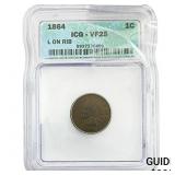 1864 Indian Head Cent ICG VF25