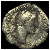 Roman Ant. Pius 138-161 AD SIlver Deanrius NEARLY