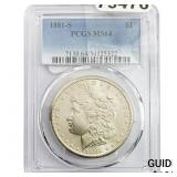 1881-S Morgan Silver Dollar PCGS MS64