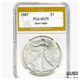 1987 American Silver Eagle PGA MS70