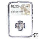 Roman Valerian I, AD 253-260 BI Dbl-Denarius NGC