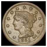 1851 Braided Hair Large Cent CHOICE AU