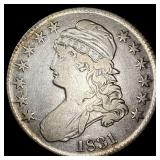 1831 Capped Bust Half Dollar NEARLY UNCIRCULATED
