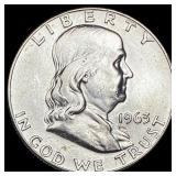 1963-D Silver Half Dollar Franklin UNCIRCULATED