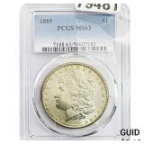1889 Morgan Silver Dollar PCGS MS63