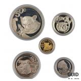 [5 Coins]2004 South Africa Leopard Wildlife Set