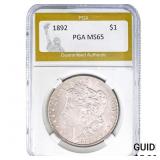 1892 Morgan Silver Dollar PGA MS65