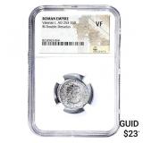 Roman Valerian I, AD 253-260 BI Dbl-Denarius NGC
