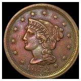 1852 Braided Hair Large Cent CHOICE AU