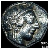 Attica Athens 393-294 AD Silver Tetradrachm NEARL