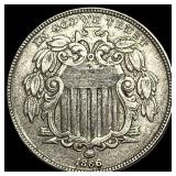 1866 Shield Nickel LIGHTLY CIRCULATED