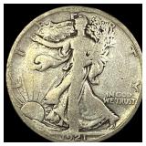 1921-S Silver Walking Liberty Half Dollar NICELY C