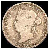 1880-H Silver 25 Cents Canada NICELY CIRCULATED