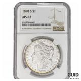 1878-S Morgan Silver Dollar NGC MS62