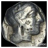 Attica Athens 393-294 AD Silver Tetradrachm NEARL