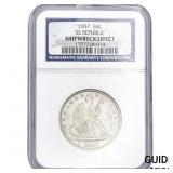 1857 Seated Liberty Half Dollar NGC Shipwreck