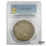 1928 Silver Peace Dollar PCGS XF45