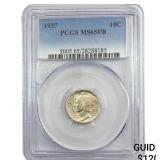 1937 Mercury Silver Dime PCGS MS65 FB