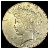 1928-S Silver Peace Dollar CLOSELY UNCIRCULATED