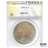 1880-S Morgan Silver Dollar ANACS MS65