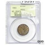 1883 Liberty Victory Nickel PCGS MS63 No Cents