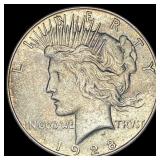 1928-S Silver Peace Dollar CLOSELY  UNCIRCULATED