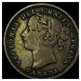 1858 Canada Silver 20 Cents NICELY CIRCULATED