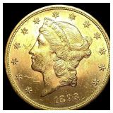1893 Liberty Head $20 Double Eagle GEM BU