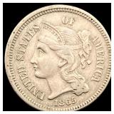 1865 Nickel Three-Cent Piece CLOSELY UNCIRCULATED