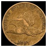 1857 Flying Eagle Cent NEARLY UNCIRCULATED