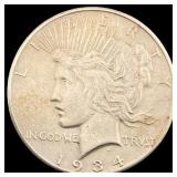 1934-S Silver Peace Dollar CLOSELY UNCIRCULATED