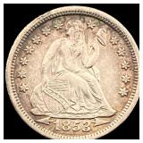 1853 Arrows Seated Liberty Dime CLOSELY UNCIRCULAT