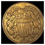 1868 Bronze Two-Cent Piece ABOUT UNCIRCULATED