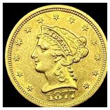 1877-S Gold $2.50 Liberty Head Quarter Eagle CHOIC