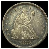 1875 Seated Liberty Twenty Cents CLOSELY UNCIRCULA