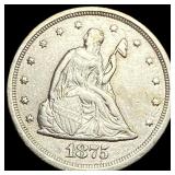 1875-S Silver Twenty Cents CLOSELY  UNCIRCULATED
